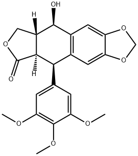 (5R,5aR,8aR,9R)-5,8,8a,9-Tetrahydro-9-hydroxy-5-(3,4,5-trimethoxyphenyl)-furo(3',4':6,7)naphtho[2,3-d]-1,3-dioxol-6(5aH)-one(518-28-5)